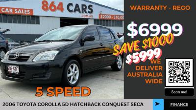 2006 TOYOTA COROLLA CONQUEST SECA 5D HATCHBACK ZZE122R for sale in Brisbane Inner City