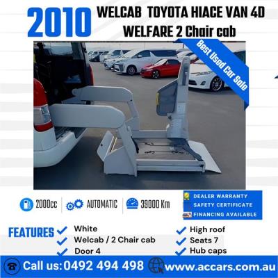 2010 TOYOTA HIACE VAN WELCAB PEOPLE MOVER HIGH ROOF for sale in Brisbane West