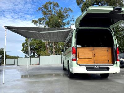 2021 Toyota Hiace SUPER GL DARK PRIME2 CAMPERVAN w/ AWNING TENT PUSH START/STOP REVERSE CAMERA BED KIT LOW ROOF GDH201 DIESEL for sale in Brisbane West
